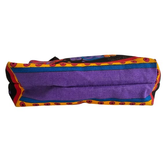 Laurel Burch Feline Friends Canvas  Shoulder Handbag Tote Bag Purse | NWT - Picture 3 of 4